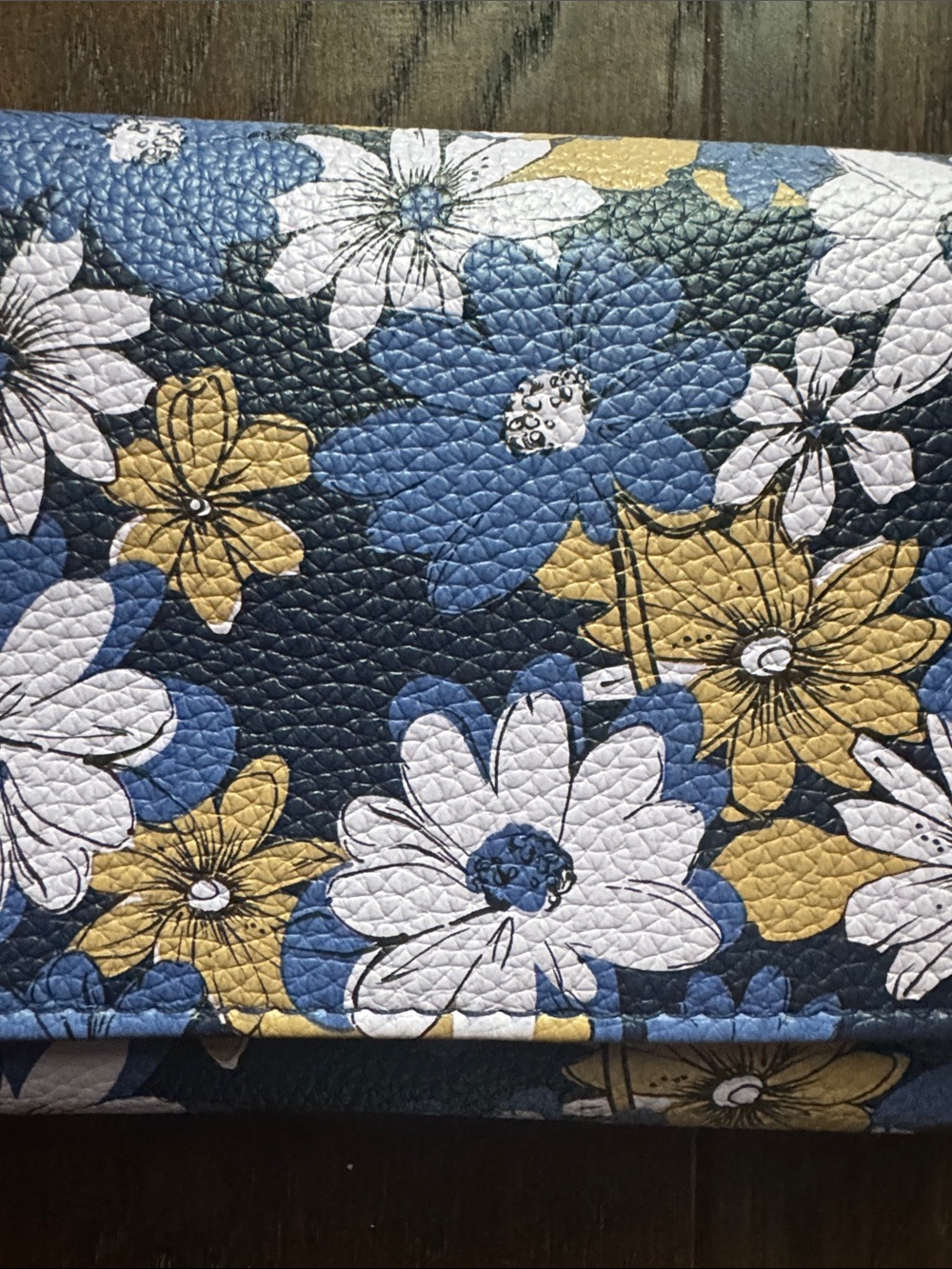 Vera Bradley Black, Pink and Purple Floral Crossbody Wallet - Picture 2 of 10